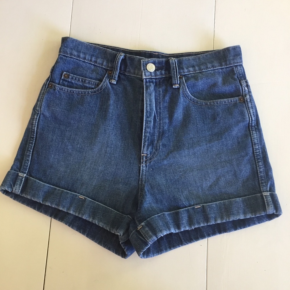 GAP Denim high waisted mom shorts